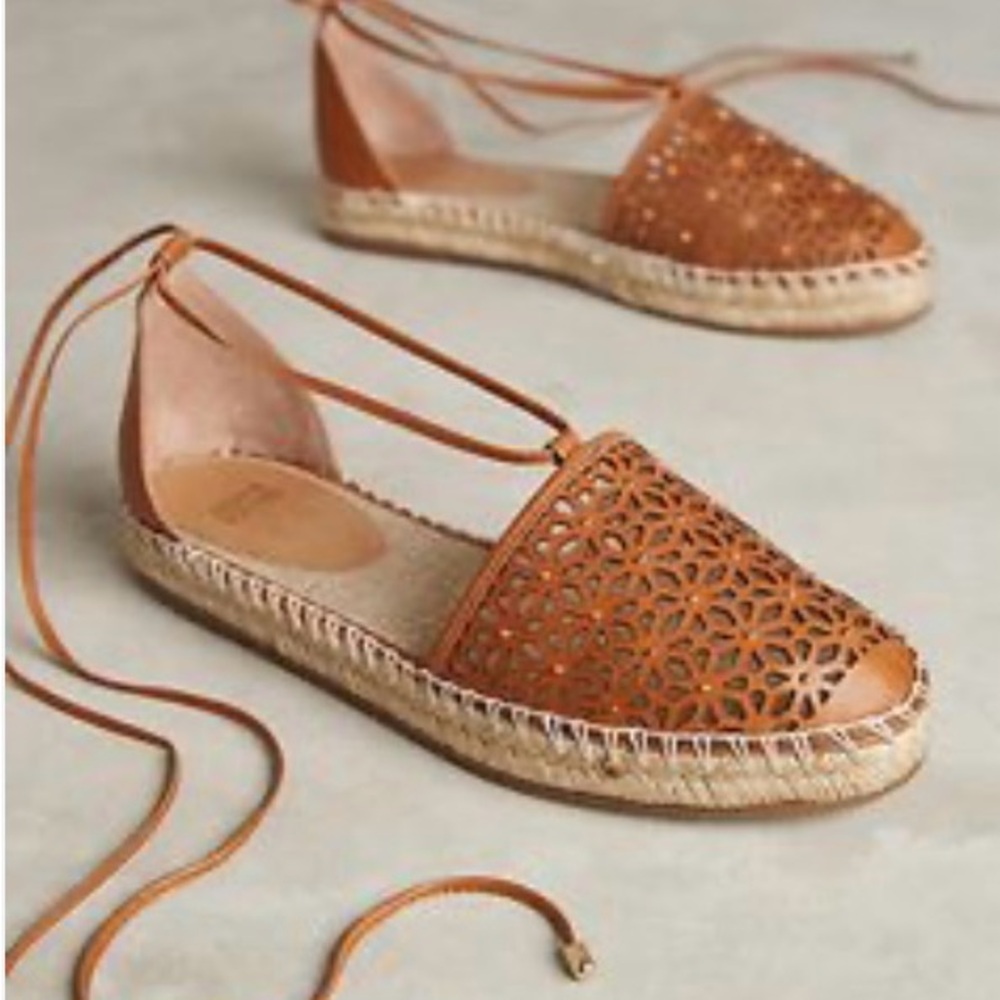 Anthropologie Jasper & Jeera Rosecut Espadrilles 9 EUC